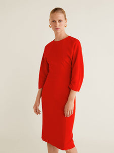 Red solid trendy dress